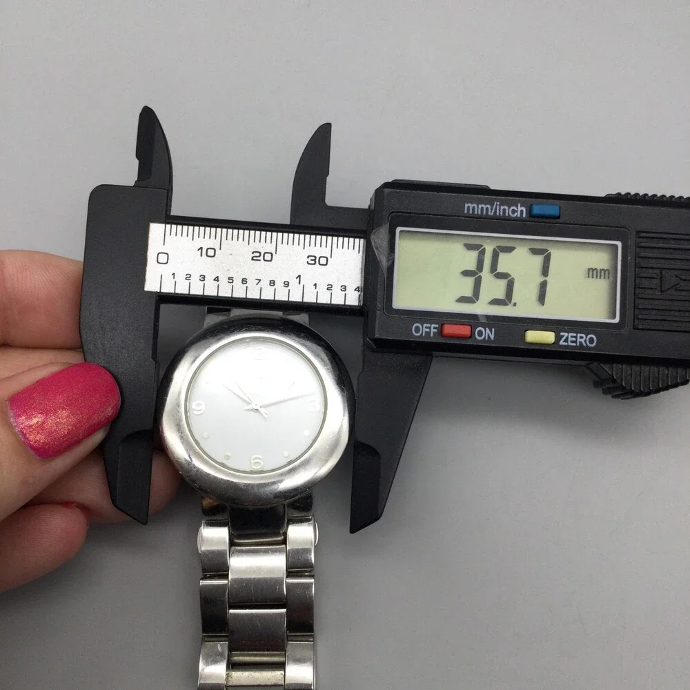 DKNY Womens Watch 36mm White Dial Silver Tone Stainless NY-4815 New Battery 6.5